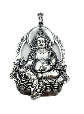 黄财神佐曼蒂男纯银吊坠项链足银