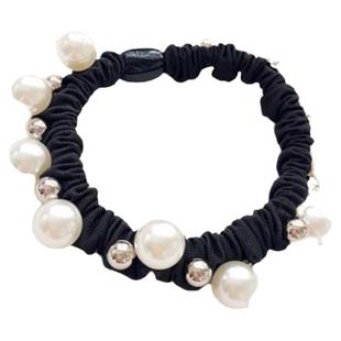 珍珠发绳手链三角发饰韩国简约基础发圈黑色糖果女不伤发扎发皮筋