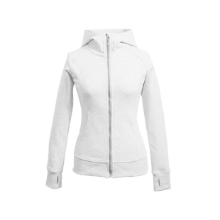 拉夏贝尔连帽卫衣女冬修身显瘦加绒外套正肩灰色开衫长袖瑜伽上衣