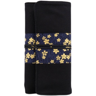 启明文房随行文房小楷六件套布艺笔墨纸砚毛毡镇尺收纳袋便携套装