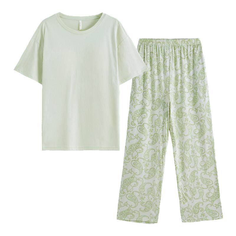 康妮雅纯棉夏季女短袖睡衣套装