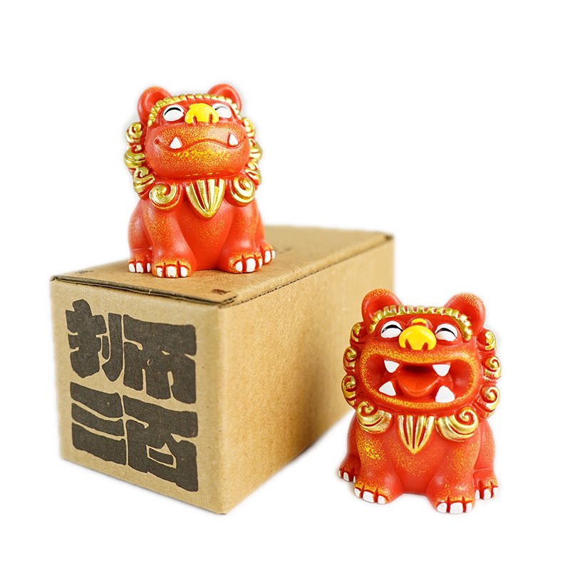 狮三百|狮圆圆 手绘小狮子桌面装饰品摆件创意生日礼物送女生