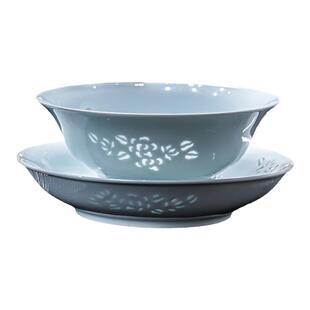 富玉陶瓷景德镇青瓷玲珑餐具套装家用2026新款釉下彩碗碟高档乔迁