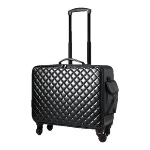 新款专业化妆箱拉杆纹绣美甲工具箱PU皮多功能彩妆跟妆美容拉杆箱