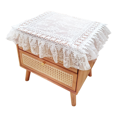 氛围感床头柜盖布蕾丝万能盖巾