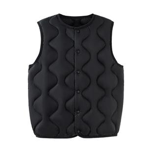 junejunior儿童羽绒马甲男女童校服神器内胆秋冬外穿轻薄打底背心