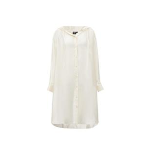 t区绫致Vero Moda衬衫式连衣裙女25夏季新品长连帽罩衫裙透视