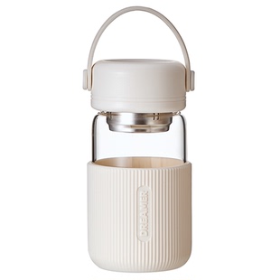 玻璃杯豆浆咖啡外出便携带盖女2025新款耐高温高颜值牛奶茶水杯子