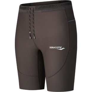 Saucony索康尼男子运动健身跑步紧身短裤马拉松压缩裤透气五分裤