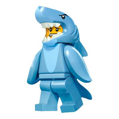 兼容15季鲨鱼服男积木人仔