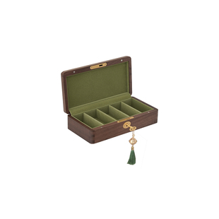 放金条的收纳盒黄金专用10g5克带锁黑胡桃实木茶室茶道配件首饰盒