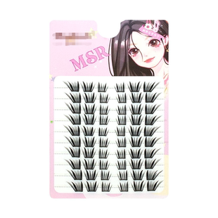 新款国风大容量蛇系小信子假睫毛薄片分段眼睫毛单簇自然仿真漫画