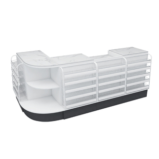 超市便利店收银台零食店药店母婴店水果店铺小型转角简约岩板柜台