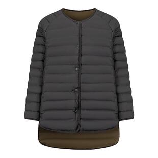 eral  nc中长款羽绒服女秋冬2024宽松显瘦设计双面穿轻薄鸭绒外套