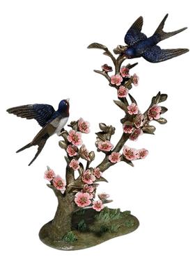 十里桃花铜摆件新中式装饰摆件