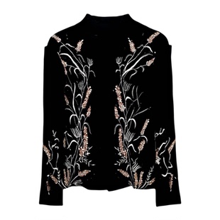 张杰同款高级感新中式亮片刺绣西装男士国风立领夹克痞帅中山装潮