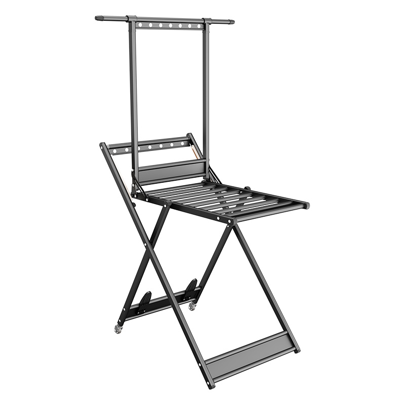 晾衣架落地折叠室内挂衣杆家用阳台凉晒衣架室外移动晒被子神器