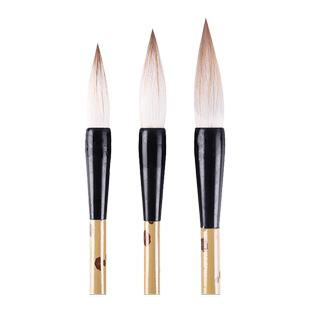 轩义堂老技师手工欧楷兼毫毛笔 大小篆书创作专用毛笔初学者狼羊兼毫长锋对联毛笔行书国画入门毛笔文房四宝