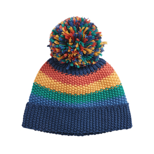 英国NEXT婴儿帽子秋冬款纯棉罗纹男女宝女毛线针织帽幼童毛球帽子