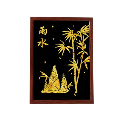 非遗手工diy金箔画材料包烧箔画中国风制作二十四节气活动暖场