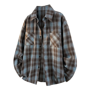 班尼路SK格子长袖衬衫男款2026春季新款休闲百搭新款翻领外套男YS