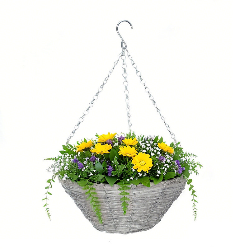 阳台园艺悬吊花篮藤编吊篮花盆