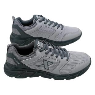 特步男鞋灰色透气跑步鞋男夏季新款网面官方旗舰店正品运动鞋男款