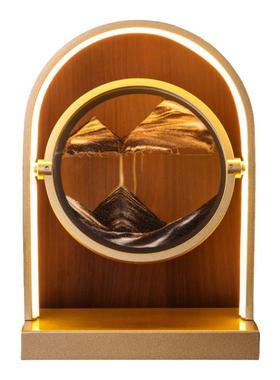 流沙画沙漏摆件客厅卧室夜灯台灯