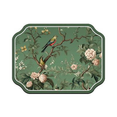 中式喜鹊厨房台面沥水垫硅藻泥吸水垫桌面餐具干燥垫杯垫茶台垫子