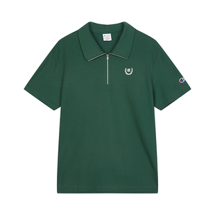 凉感Champion冠军短袖POLO衫男2026春季新款简约纯色翻领T恤女