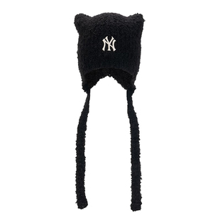 MLB猫耳帽男女帽秋季新款运动帽潮流毛线帽针织绒线帽子3ABNV0766