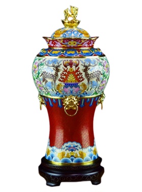 北京珐琅景泰蓝花瓶戴嘉林生肖尊
