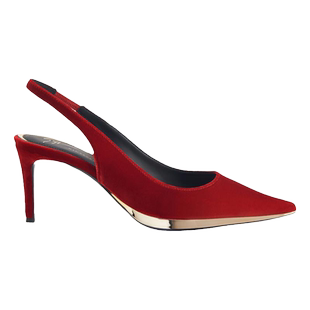 [臻选特惠]Giuseppe ZanottiGZ女士丝绒尖头穆勒单鞋高跟鞋婚鞋