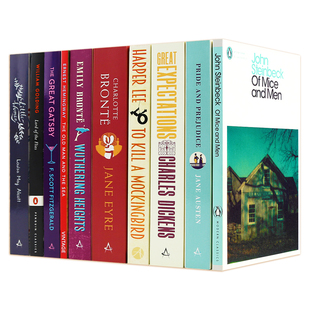 弘书阁英语文库之十大经典英语文学名著 英文原版平装本 小妇人老人与海知更鸟盖茨比蝇王简爱傲慢与偏见呼啸山庄远大前程人鼠之间