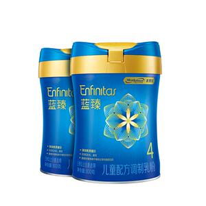 美赞臣蓝臻4段牛奶粉乳铁蛋白配方奶粉3-6岁800g*2罐