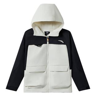 安踏儿童男大童丝光绒运动上衣2026冬新款保暖撞色大童防水厚外套