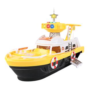 儿童收纳轨道船大号惯性带灯光音乐男女孩消防警察车玩具益智模型