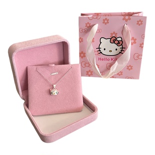 凯蒂猫925纯银项链女童HelloKitty吊坠项链女生甜美可爱生日礼物