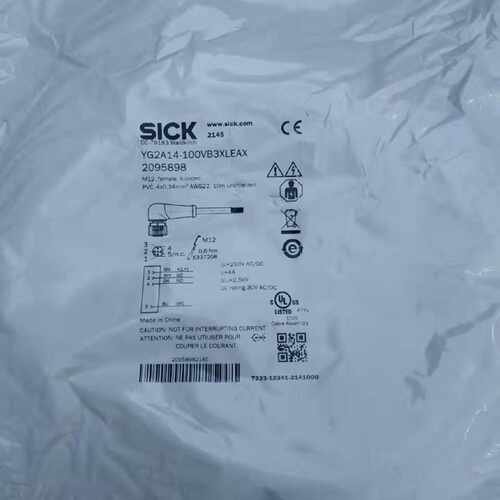 议价SICK西克接插件连接线YG2A14-100VB3XLEAX原装全新正品M12弯