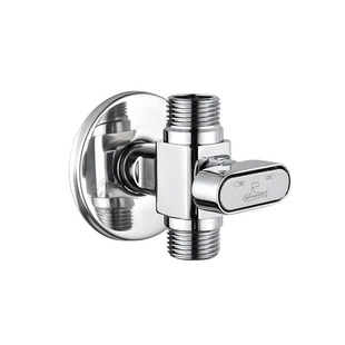 潜水艇三通球阀双出水一进二出全开大流量三角阀三通阀黄铜水龙头