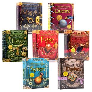 英文原版 Septimus Heap萨提姆斯希普7册 青少年英语课外阅读科幻小说 ANGIE SAGE Magyk Flyte Physik Queste Syren Darke  Fyre