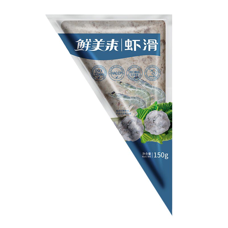 鲜美来虾滑3A150克青虾滑手打