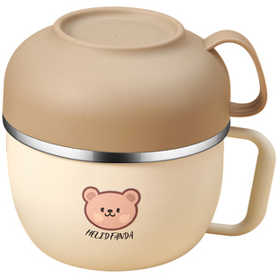 饭盒上班族饭碗食堂打饭专用学生饭盒不锈钢饭盆带盖快餐杯大容量