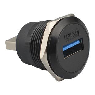 公转母3.0USB模块数据传输金属圆形对接转换头插座机床工业连接器