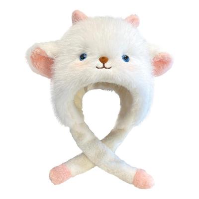 灵允耳朵会动小羊毛绒帽网红同款