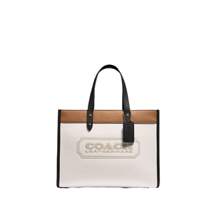 COACH/蔻驰女士拼色COACH徽章FIELD 30号托特包
