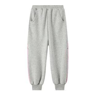 PawinPaw卡通小熊童装秋冬男女童收脚加绒保暖运动长裤