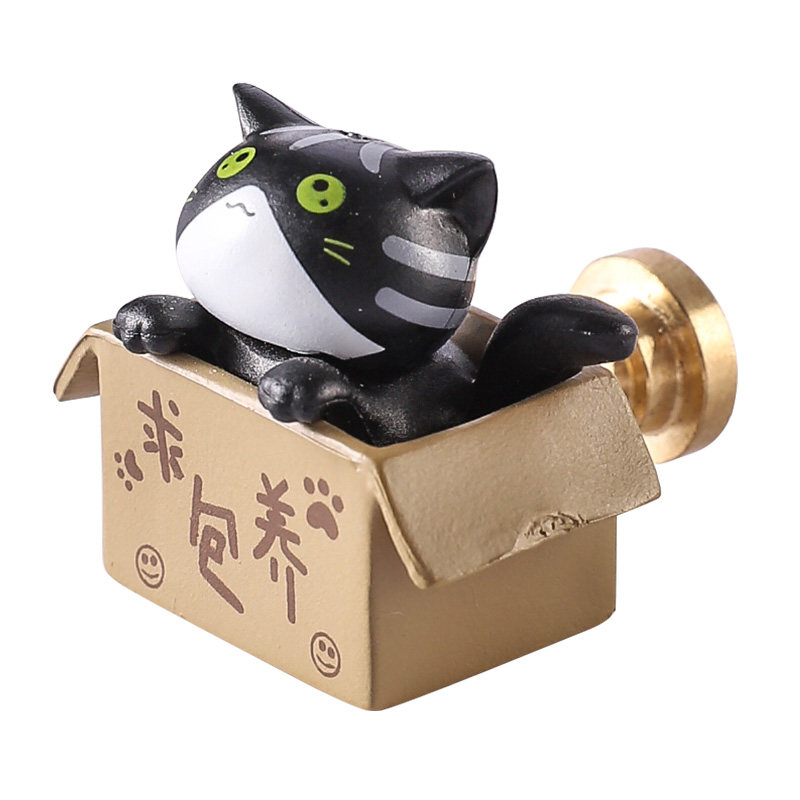 起司猫轻奢黄铜猫拉手日式卡通衣柜门把手可爱抽屉单孔明装小拉手