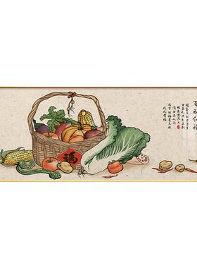 五谷丰登杂粮画新中式餐厅装饰画