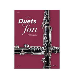 欢乐单簧管二重奏 古典与浪漫时期原创作品 朔特原版乐谱书 ED23346